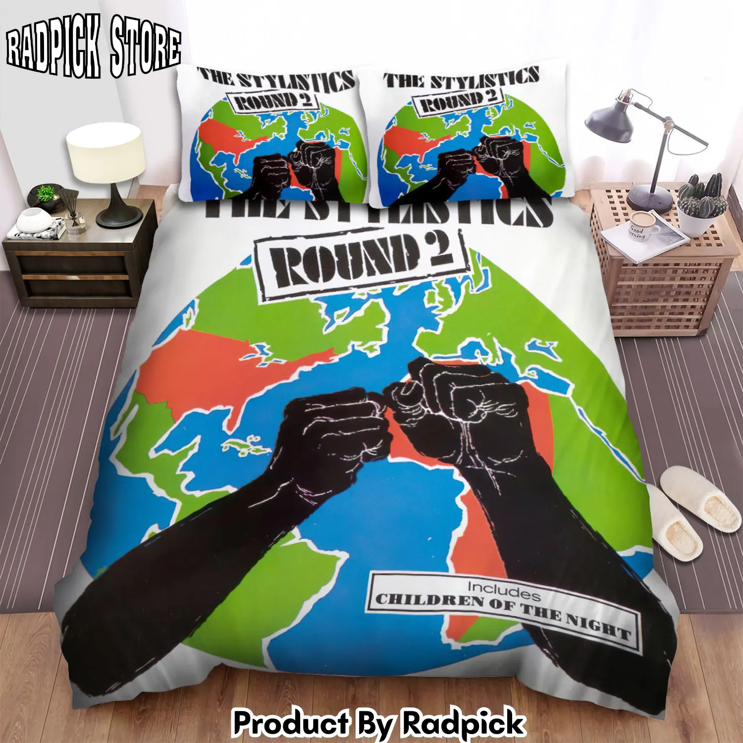 Radpick the stylistics music band round 2 album cover bed sheets spread comforter duvet cover bedding sets rp327902